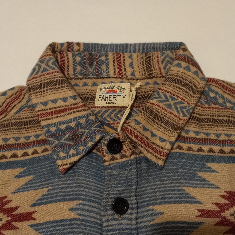Faherty Doug Good Feather Overshirt Nescove Size M NWT
